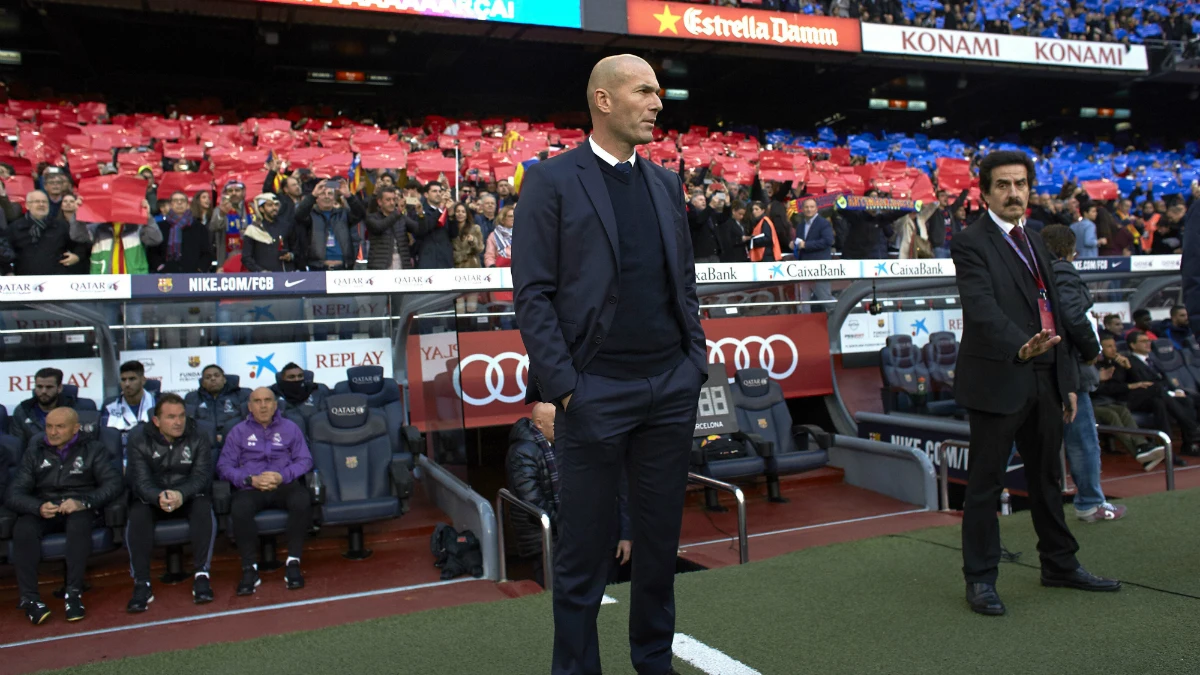 Zidane, en el Camp Nou