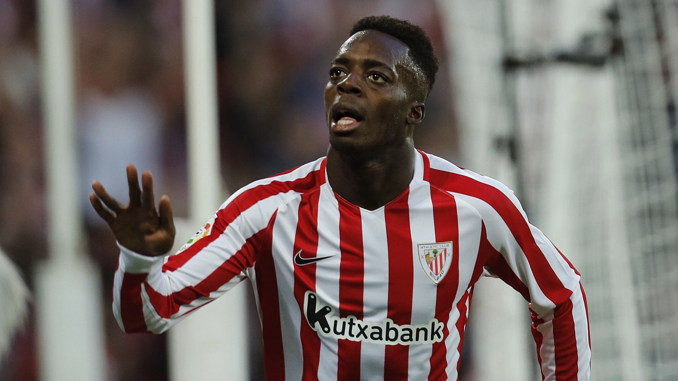 Iñaki Williams celebra un gol en San Mamés