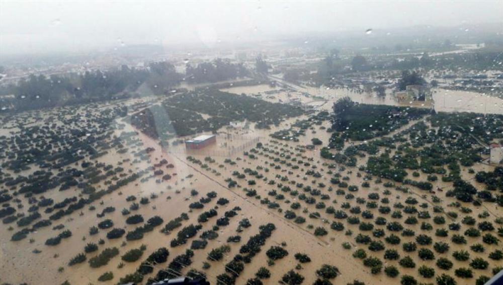 Imagen del temporal en Andalucía