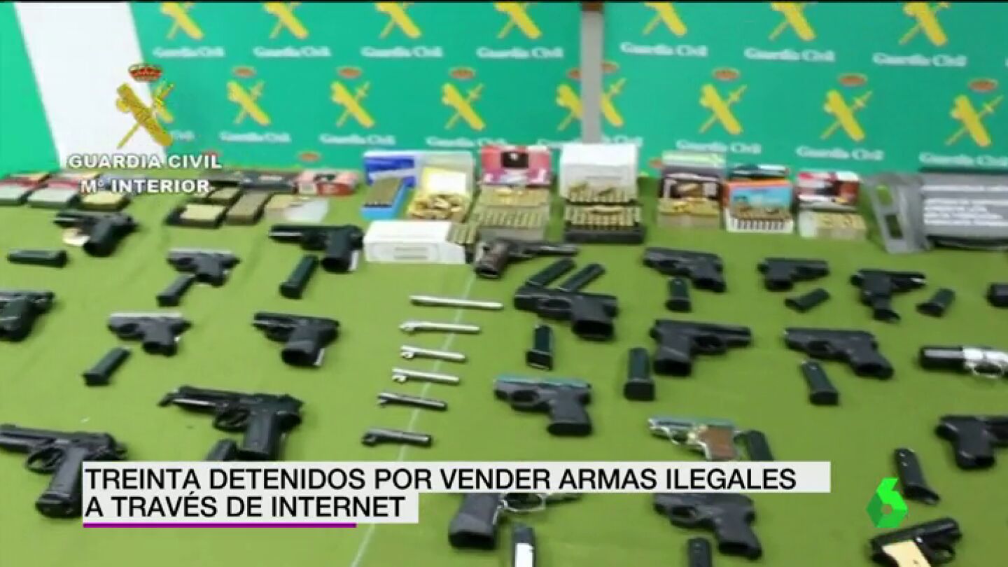 Frame 19.389162 de: Detenidos 30 miembros de una organizaci&oacute;n por vender armas ilegales a trav&eacute;s de Internet