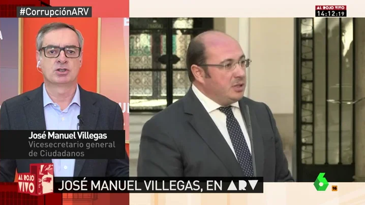 Frame 7.821893 de: José Manuel Villegas: "El presidente de Murcia se comprometió a dimitir si era imputado y esperamos que cumpla"