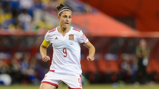 Vero Boquete, durante un partido con España Vero Boquete, durante un partido con España