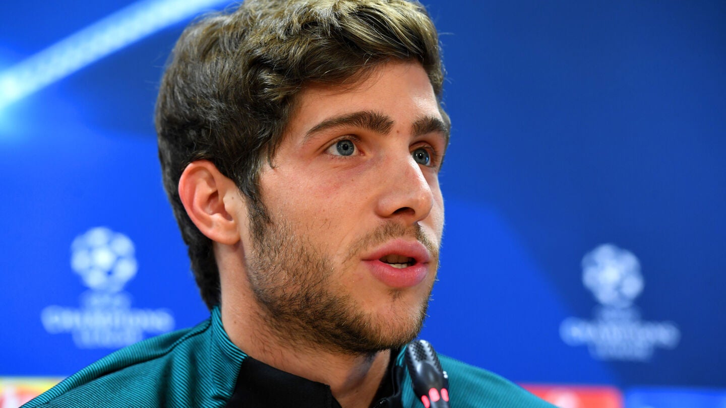 Sergi Roberto, durante la rueda de prensa
