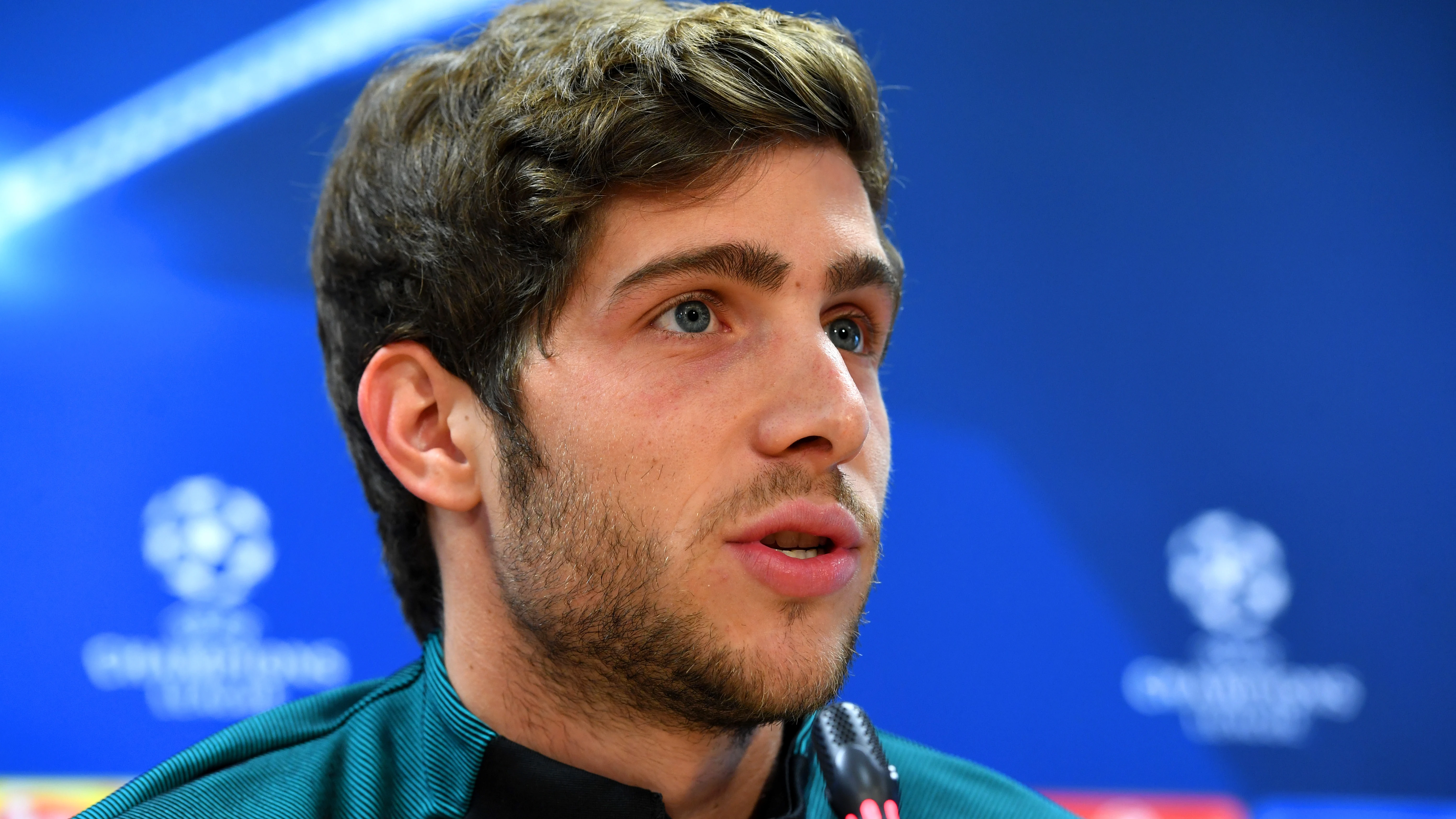 Sergi Roberto, durante la rueda de prensa