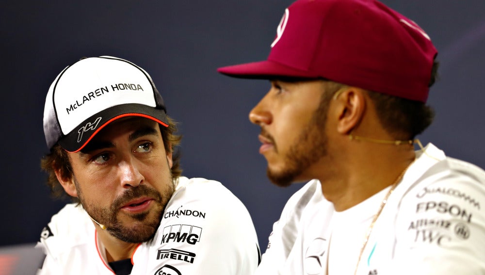 Fernando Alonso y Lewis Hamilton