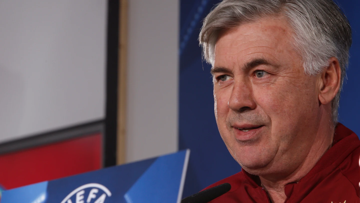 Carlo Ancelotti en rueda de prensa Carlo Ancelotti en rueda de prensa