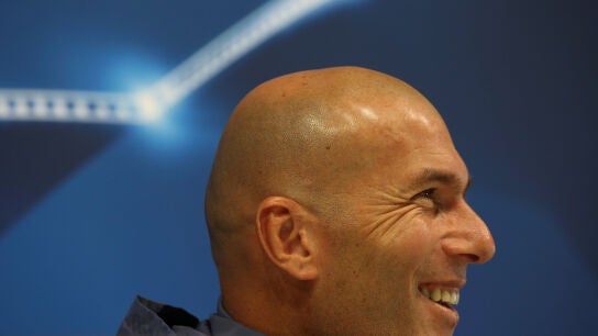 Zinedine Zidane, durante la rueda de prensa