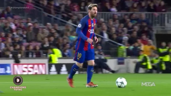 Leo Messi, durante el partido contra el Monchengladbach Leo Messi, durante el partido contra el Monchengladbach