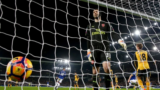 Petr Cech se lamenta tras encajar un gol Petr Cech se lamenta tras encajar un gol