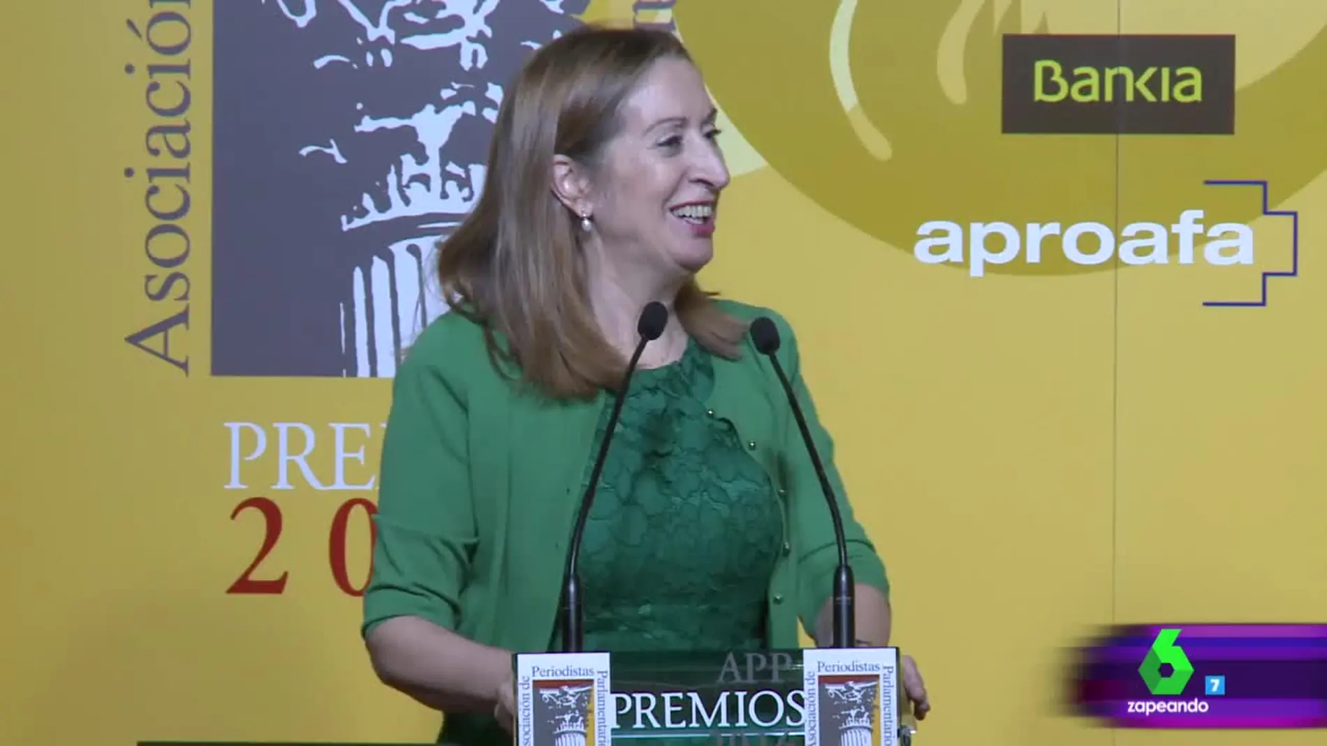 Ana Pastor, en la entrega de los premios de la Asociación de Periodistas Parlamentarios