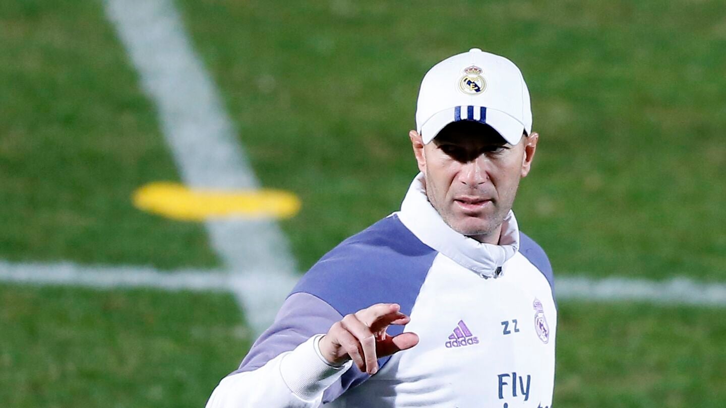 Zinedine Zidane, en un entrenamiento en Yokohama