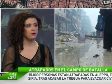 Frame 16.589329 de: Leila Nachawati: "Toda la gente que está en la zona este de Alepo es considerada enemigo por Al Assad" Frame 16.589329 de: Leila Nachawati: "Toda la gente que está en la zona este de Alepo es considerada enemigo por Al Assad"