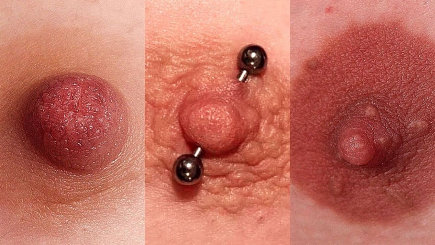 Algunas de las im&aacute;genes de pezones de la cuenta @genderless_nipples