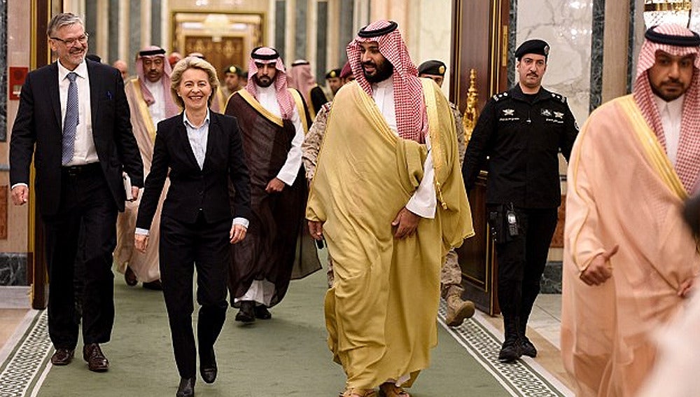 Ursula von der Leyen durante su visita en Arabia Sudí