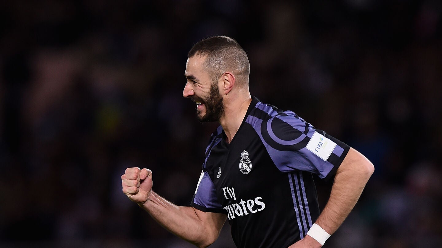 Benzema festeja su gol al Am&eacute;rica