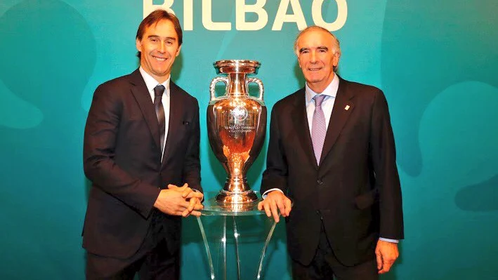 Lopetegui e Iríbar, en la presentación del logo