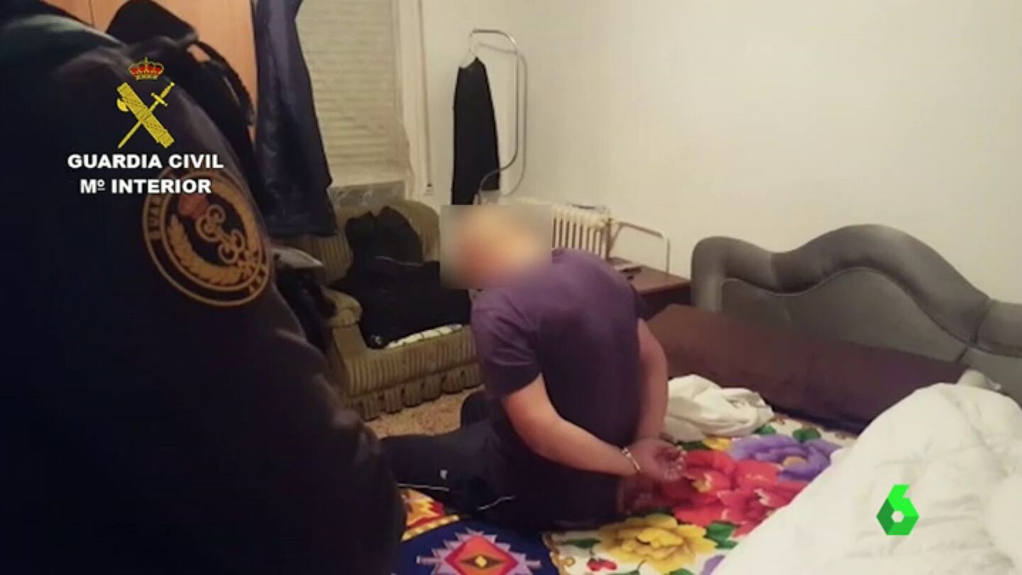 Momento de la detenci&oacute;n del yihadista exmiembro de los GAL, Daniel Fern&aacute;ndez Ace&ntilde;a