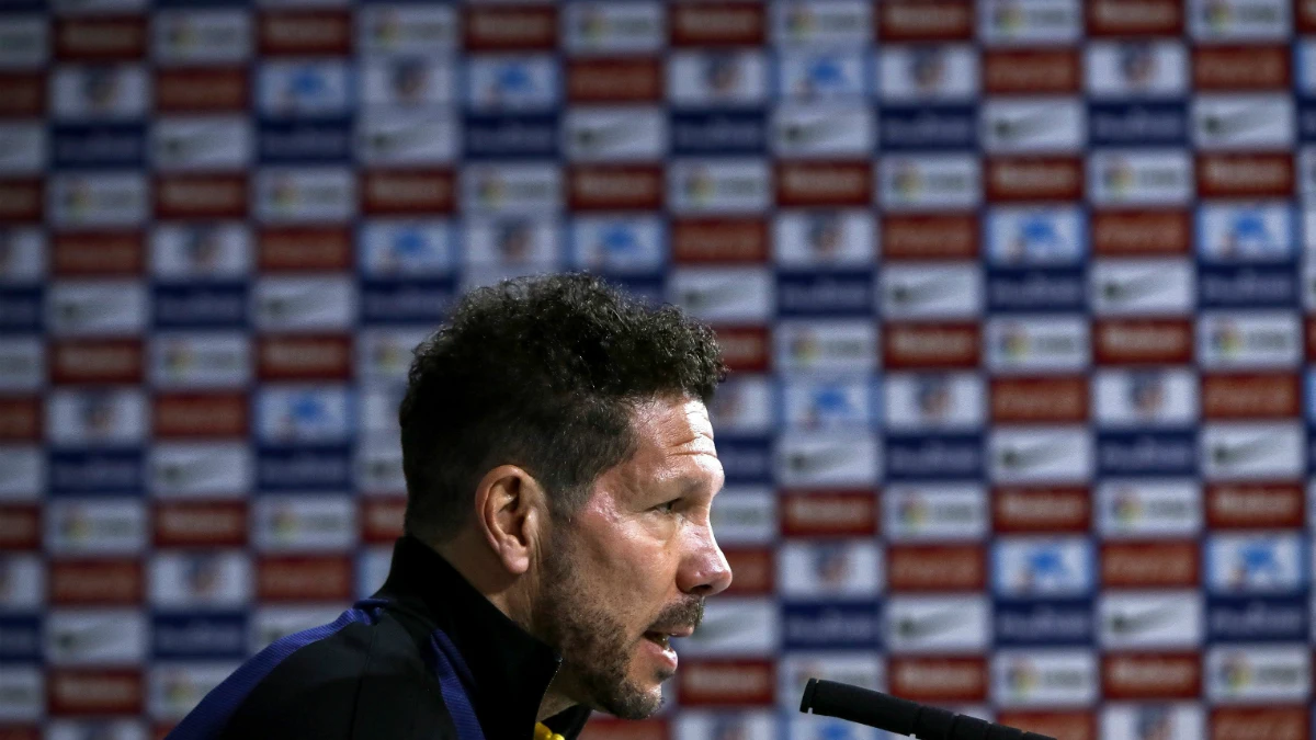 Simeone, en rueda de prensa Simeone, en rueda de prensa