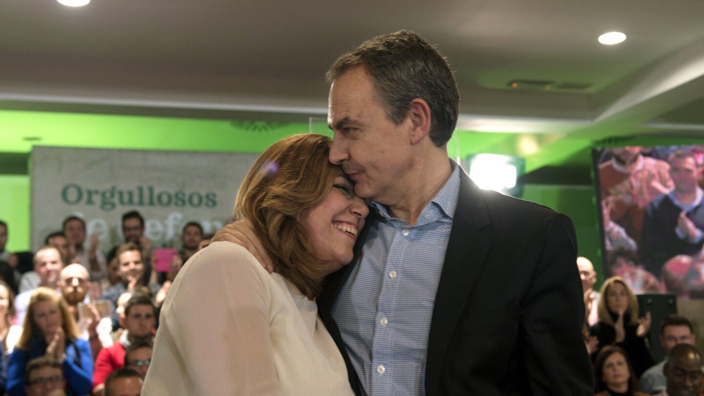 Jos&eacute; Luis Rodr&iacute;guez Zapatero, expresidente del Gobierno, con la dirigente andaluza Susana D&iacute;az