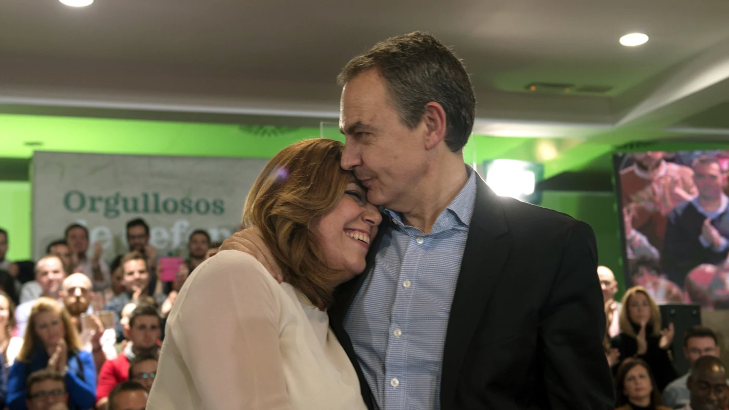 José Luis Rodríguez Zapatero, expresidente del Gobierno, con la dirigente andaluza Susana Díaz José Luis Rodríguez Zapatero, expresidente del Gobierno, con la dirigente andaluza Susana Díaz