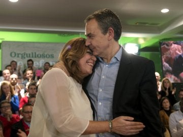 José Luis Rodríguez Zapatero, expresidente del Gobierno, con la dirigente andaluza Susana Díaz José Luis Rodríguez Zapatero, expresidente del Gobierno, con la dirigente andaluza Susana Díaz