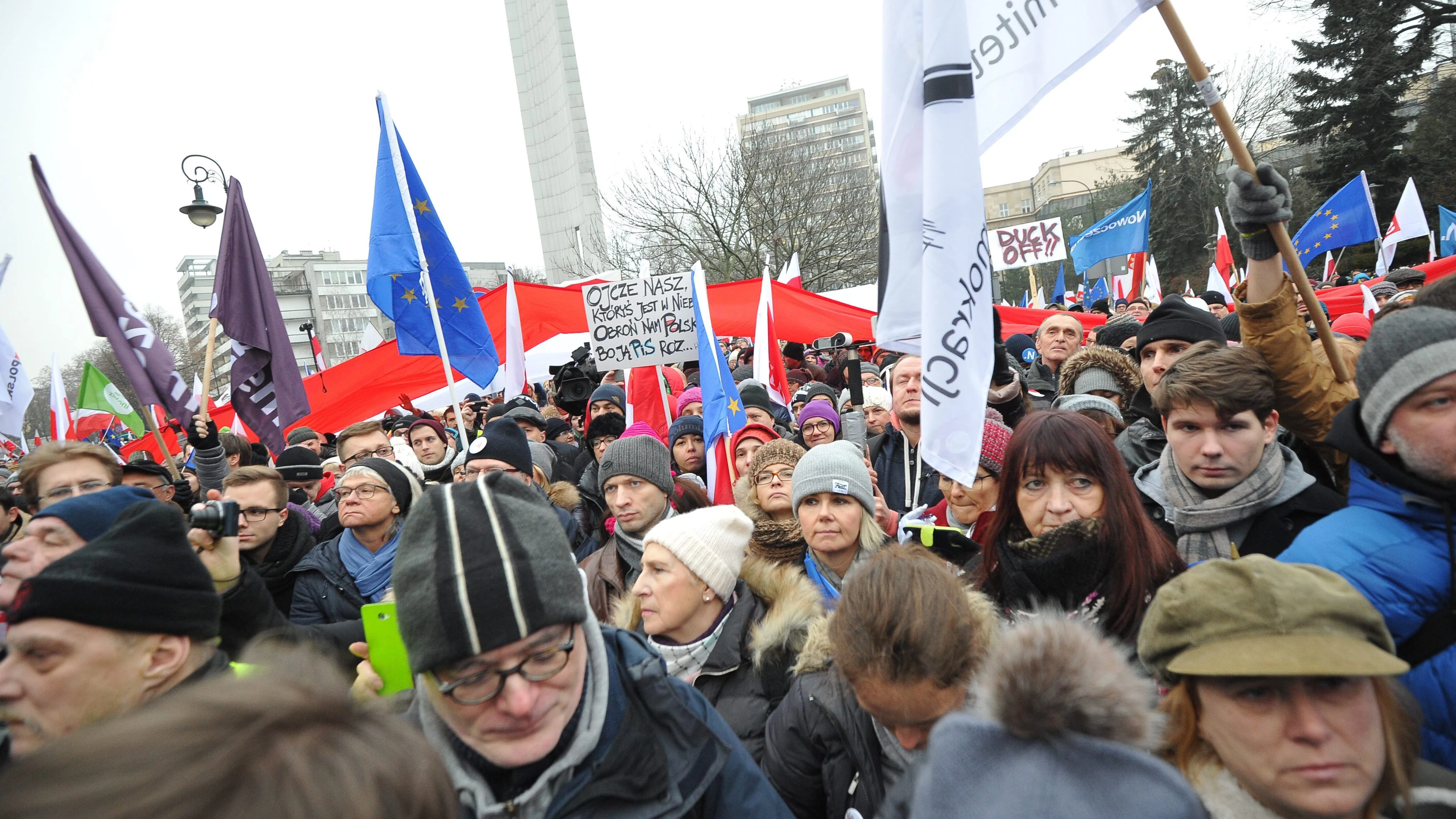 Manifestación en Varsovia