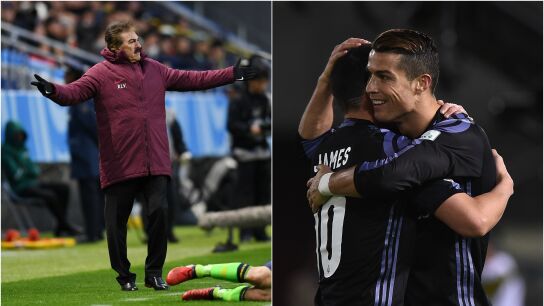 La Volpe protesta una acci&oacute;n en el Mundialito | Cristiano celebra su gol ante el Am&eacute;rica