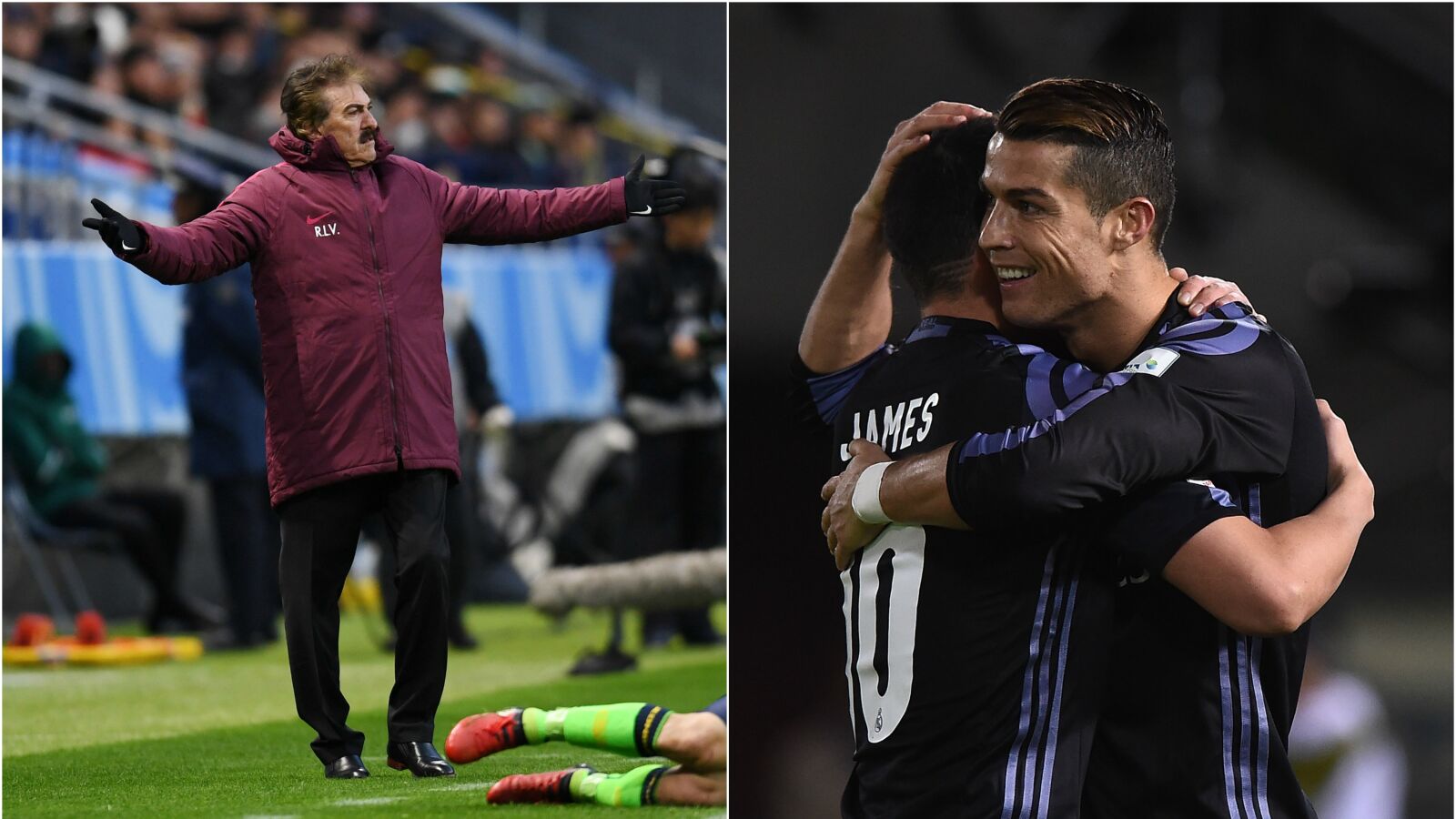 La Volpe protesta una acci&oacute;n en el Mundialito | Cristiano celebra su gol ante el Am&eacute;rica