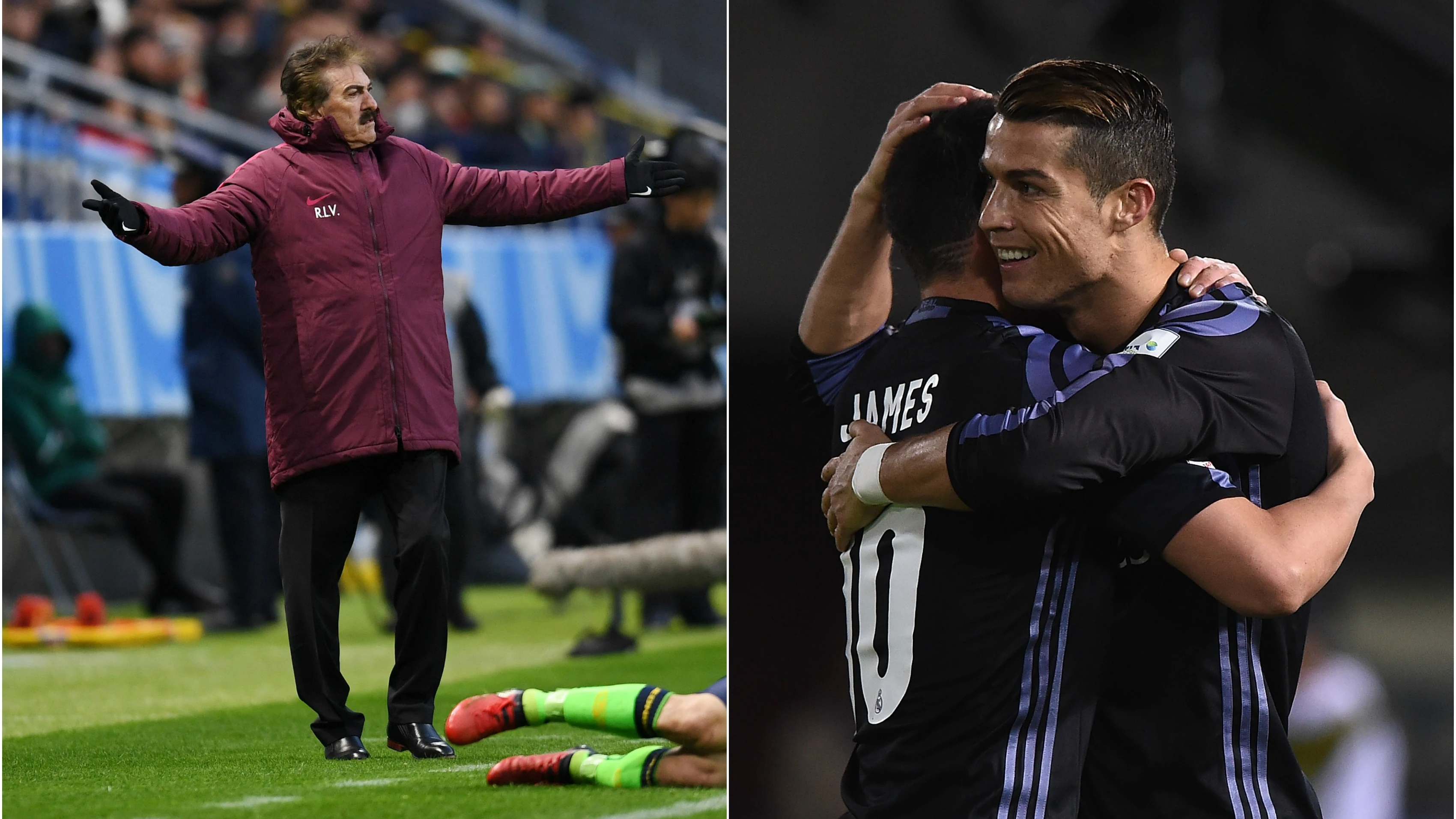 La Volpe protesta una acción en el Mundialito | Cristiano celebra su gol ante el América La Volpe protesta una acción en el Mundialito | Cristiano celebra su gol ante el América