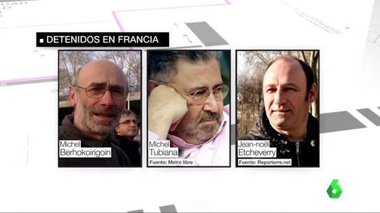 Frame 1.092324 de: Una operación contra la logística de ETA se salda con cinco detenidos Frame 1.092324 de: Una operación contra la logística de ETA se salda con cinco detenidos
