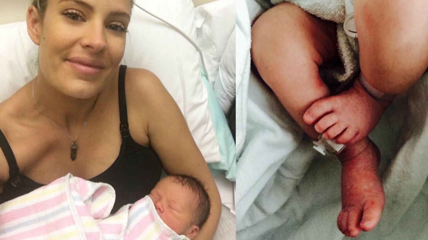 Elle Halliwel y su beb&eacute;
