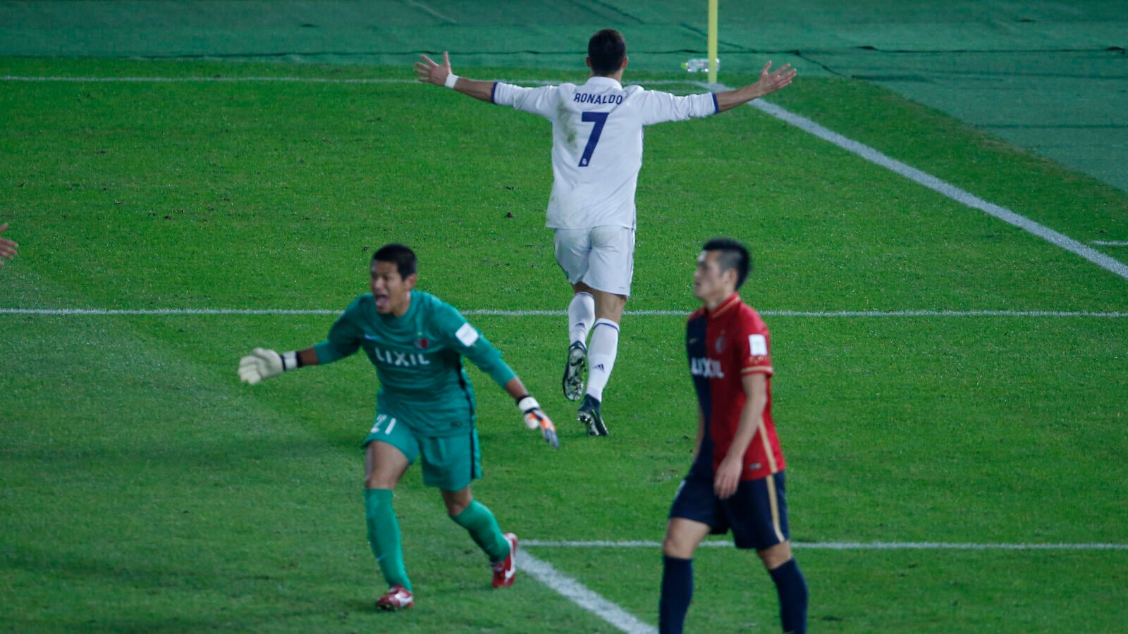 Cristiano celebra el 3-2 ante el Kashima en la pr&oacute;rroga