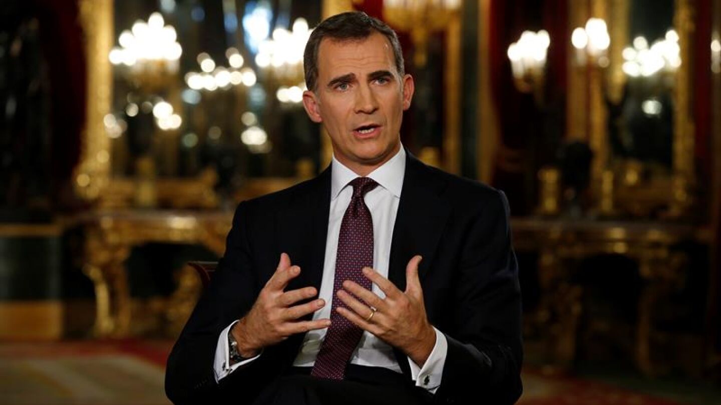 El rey Felipe VI se dirige a los espa&ntilde;oles en uno de sus mensajes de Navidad