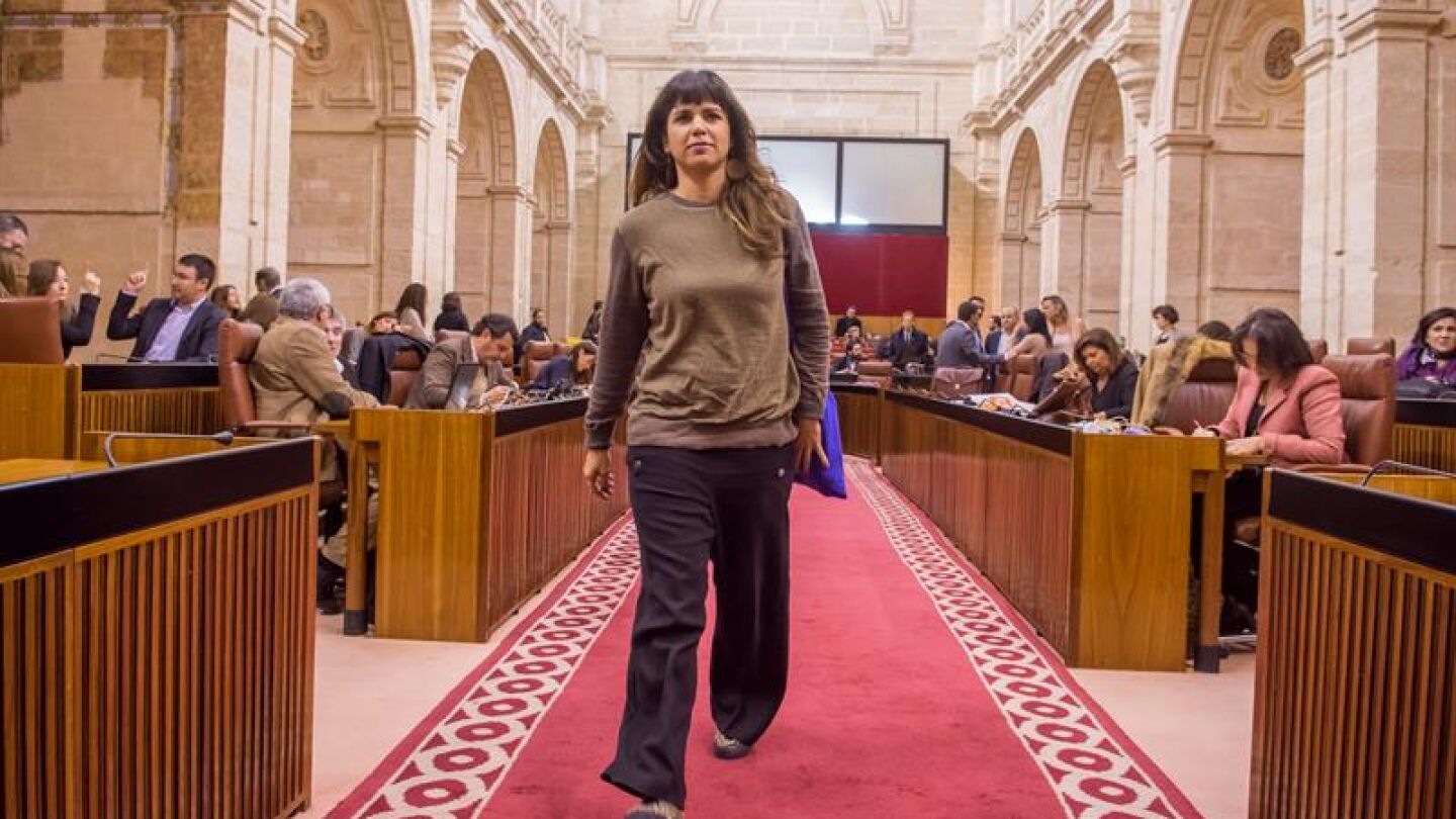 La secretaria general de la formaci&oacute;n morada en Andaluc&iacute;a, Teresa Rodr&iacute;guez.