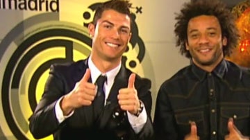 Cristiano y Marcelo, animadores del mensaje navideño del Real Madrid