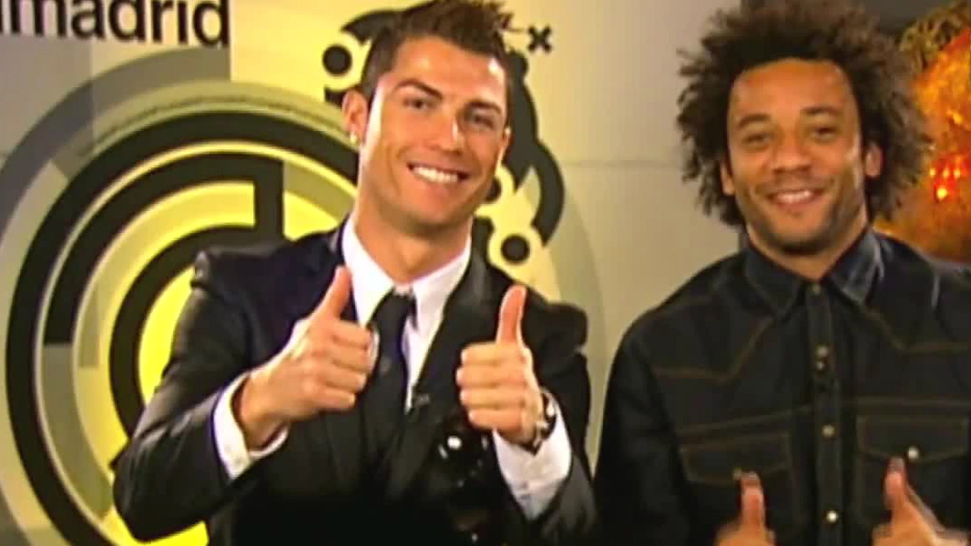 Cristiano y Marcelo, animadores del mensaje navideño del Real Madrid