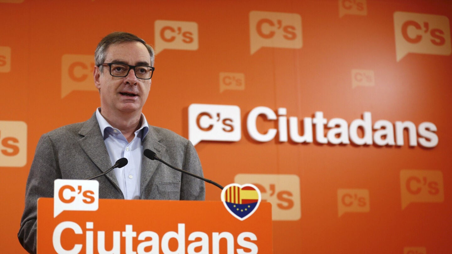 El vicesecretario general de Ciudadanos, Jos&eacute; Manuel Villegas, durante la rueda de prensa ofrecida hoy en la sede del partido