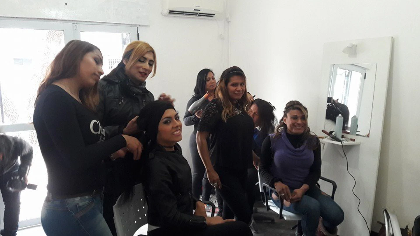 La peluquería cooperativa Las Charapas, gestionada por trans y travestis La peluquería cooperativa Las Charapas, gestionada por trans y travestis