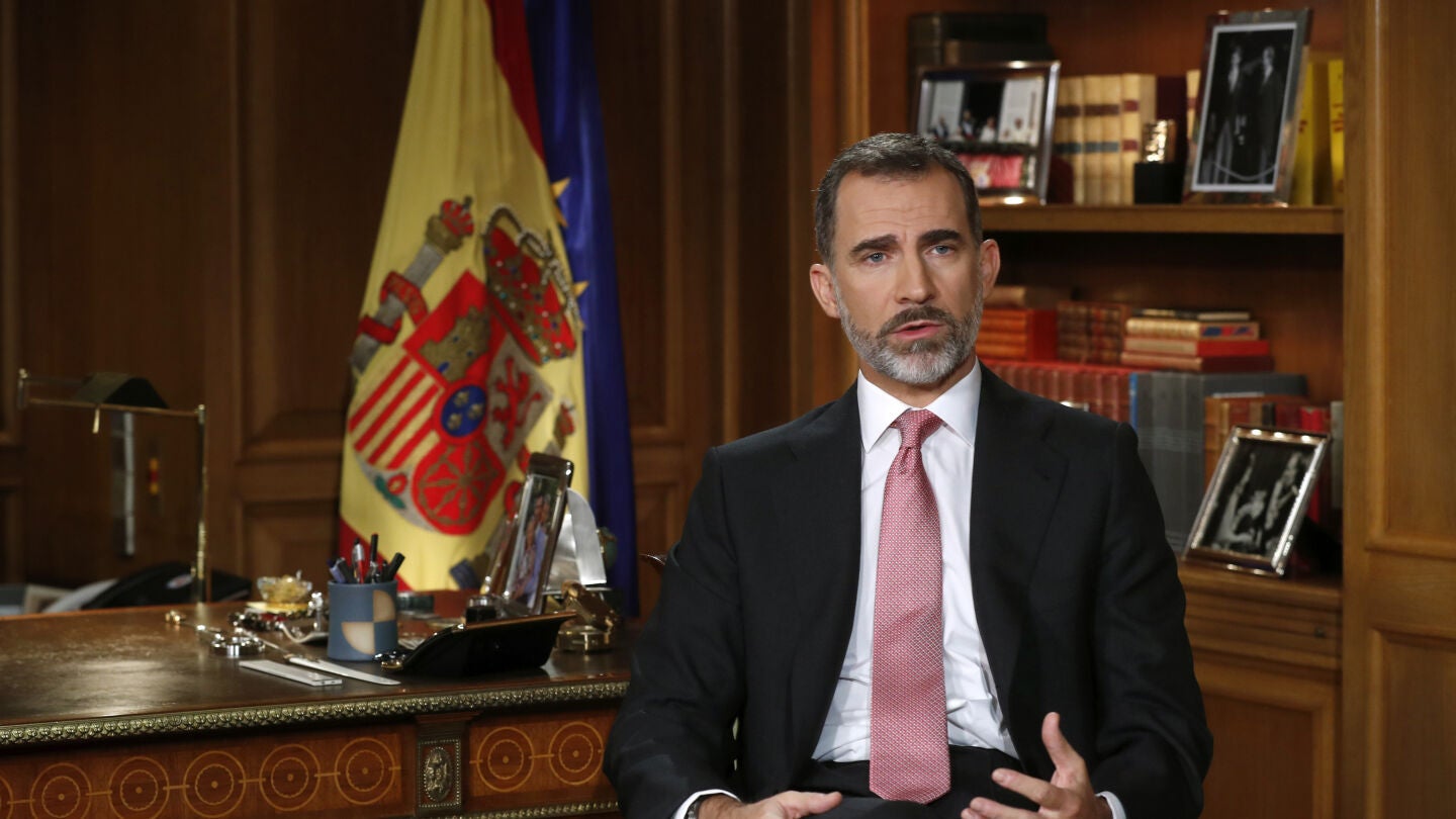 El Rey Felipe VI durante el discurso