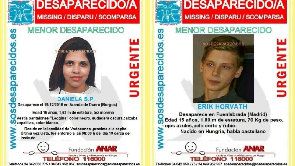 Los dos menores desaparecidos