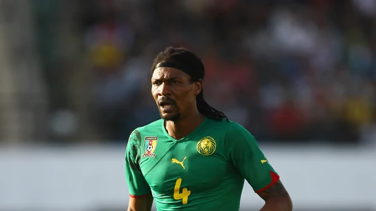 Rigobert Song, en un partido con Camerún Rigobert Song, en un partido con Camerún