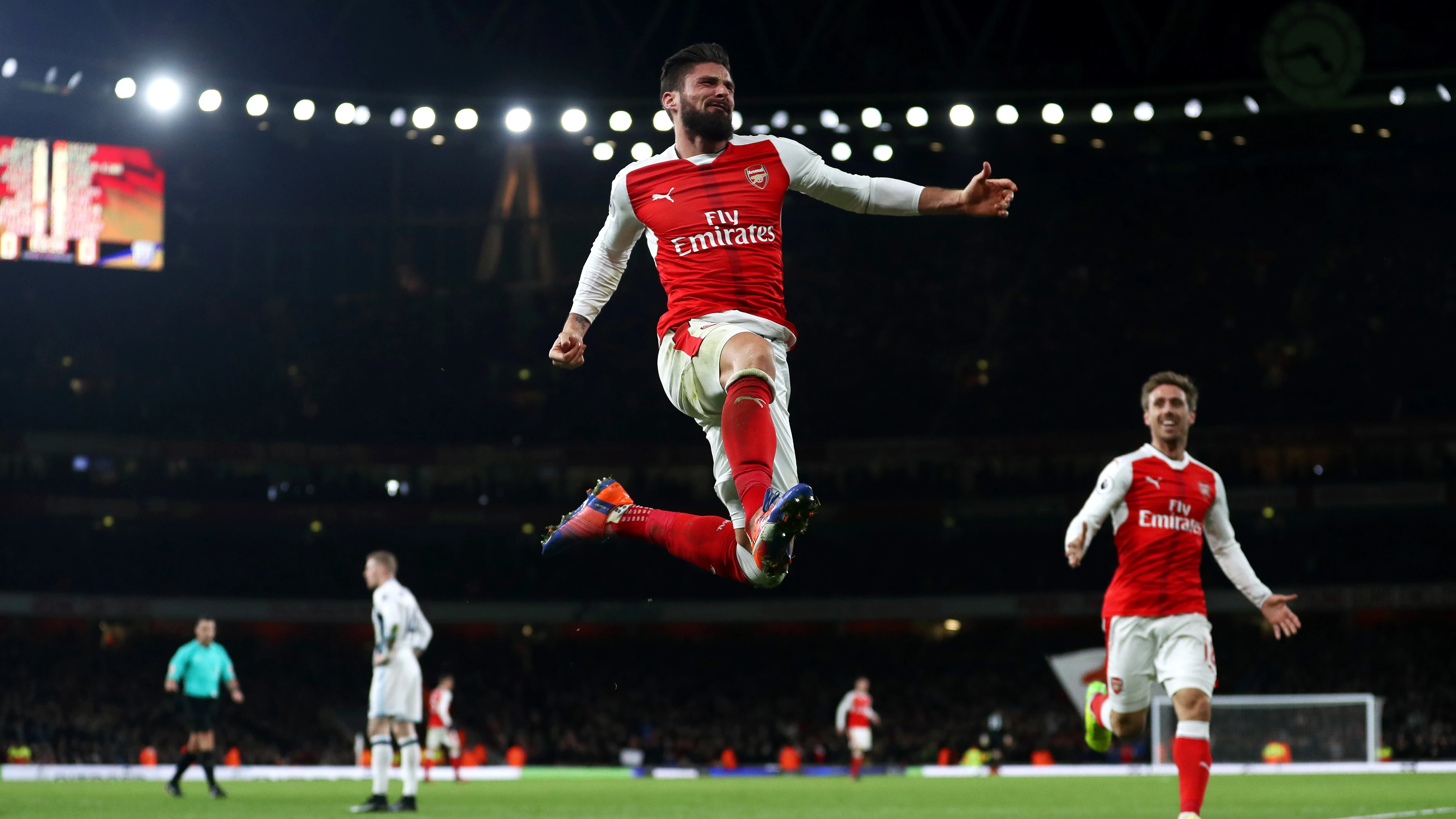 Giroud celebra su gol ante el West Bromwich Albion