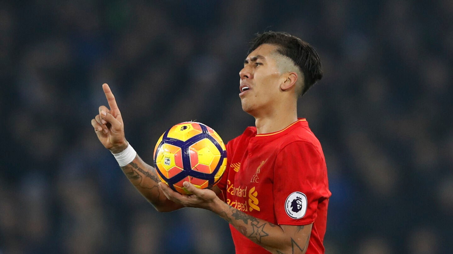Roberto Firmino, en un partido del Liverpool