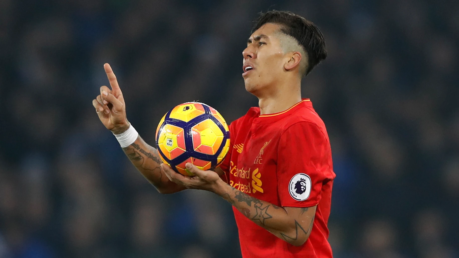 Roberto Firmino, en un partido del Liverpool