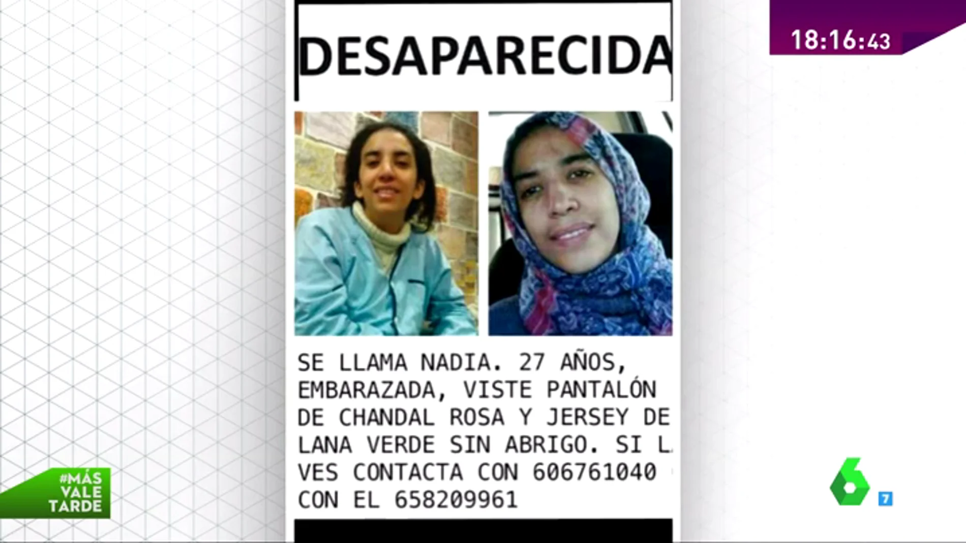 Frame 14.065587 de: La Policía busca a una mujer embarazada de 27 años desaparecida en Madrid que necesita medicación