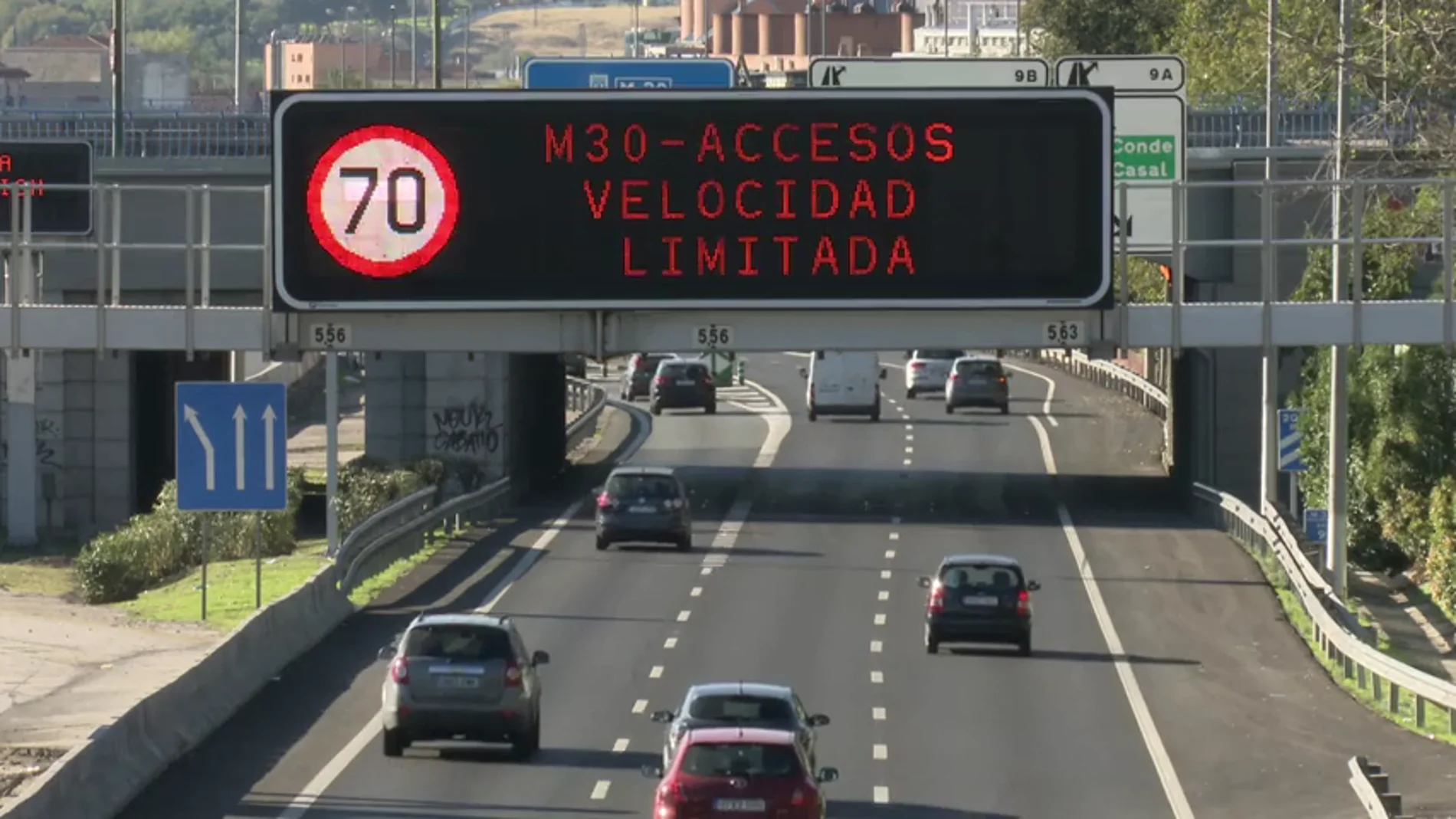 Limitaciones de velocidad en Madrid