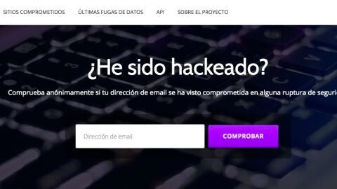 Web donde puedes comprobar si tu cuenta ha sido robada