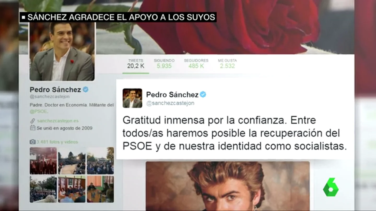 Frame 22.872137 de: Pedro Sánchez agradece el apoyo de los críticos del PSOE pero no dice si se presentará a las primarias Frame 22.872137 de: Pedro Sánchez agradece el apoyo de los críticos del PSOE pero no dice si se presentará a las primarias