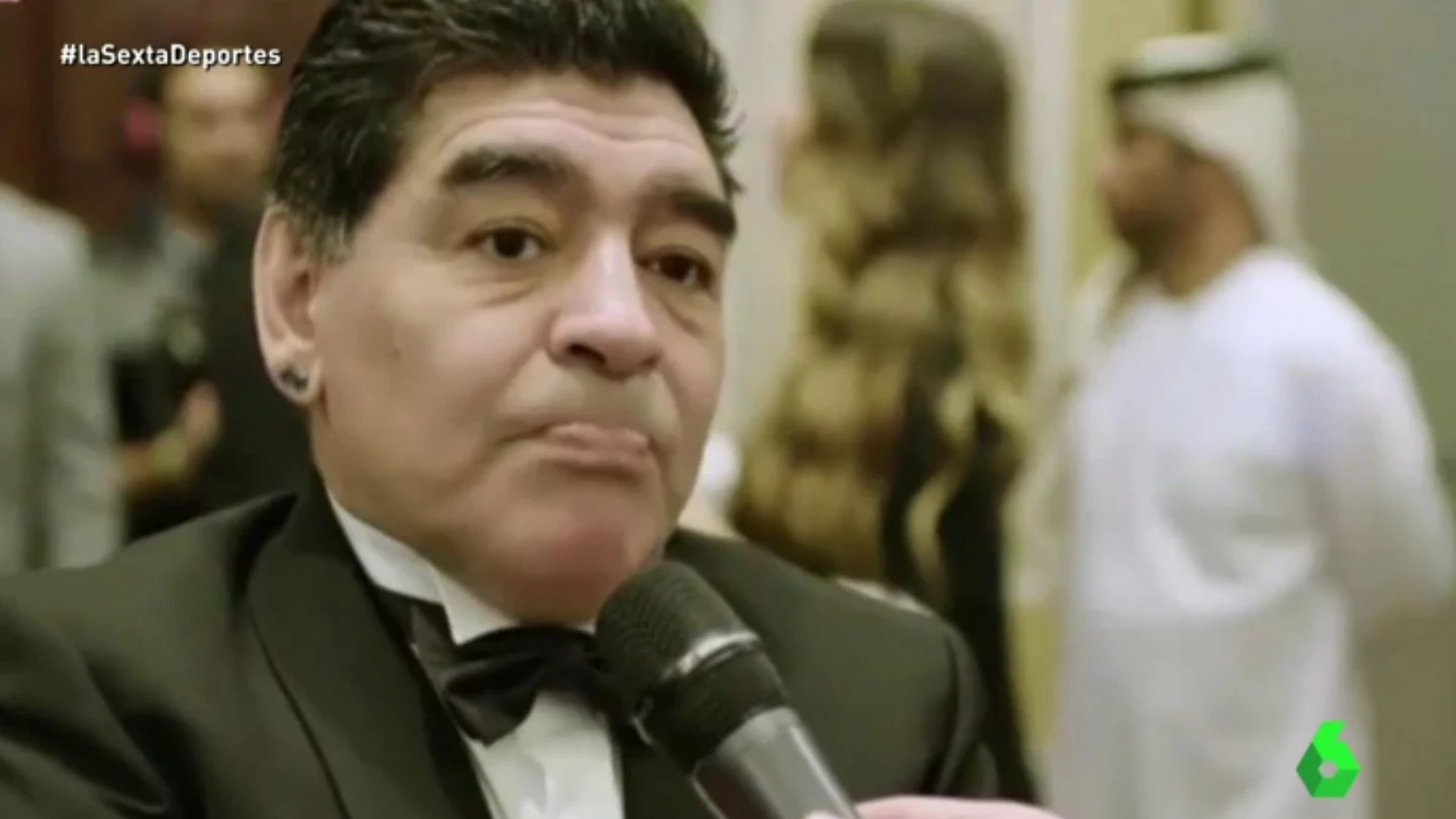 Diego Maradona durante un acto Diego Maradona durante un acto