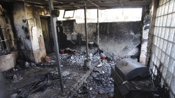 Imágenes del interior de la vivienda incendiada en Jerez